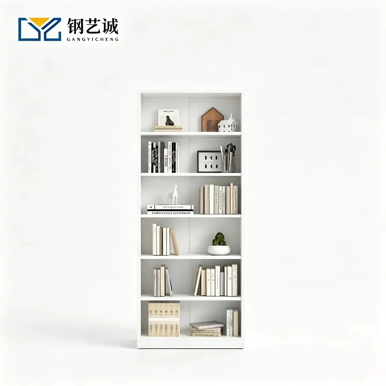 6-Tier Wide Tall Open Bookcase